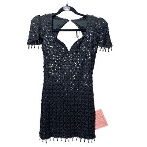 VINTAGE Black Sequin Dress Lisaro & Co